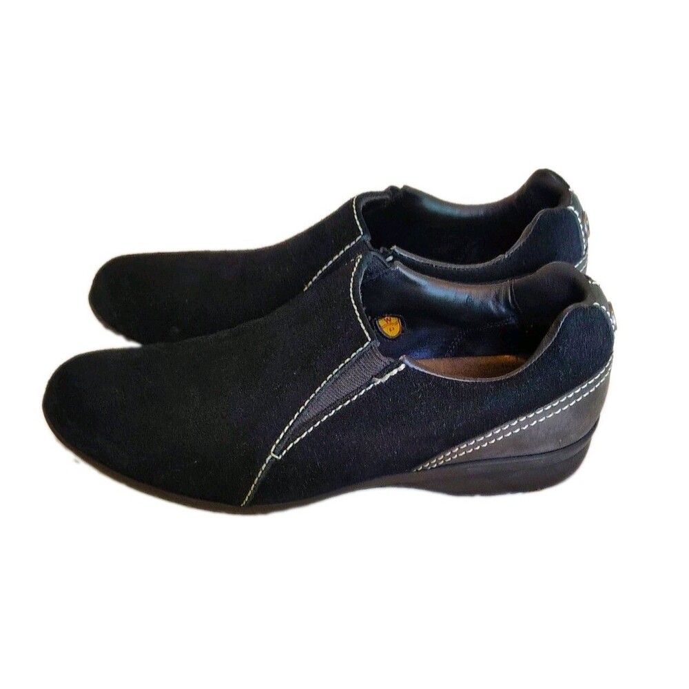 Cole Haan Waterproof Black Suede Slip On Loafers Women Size 7.5 B